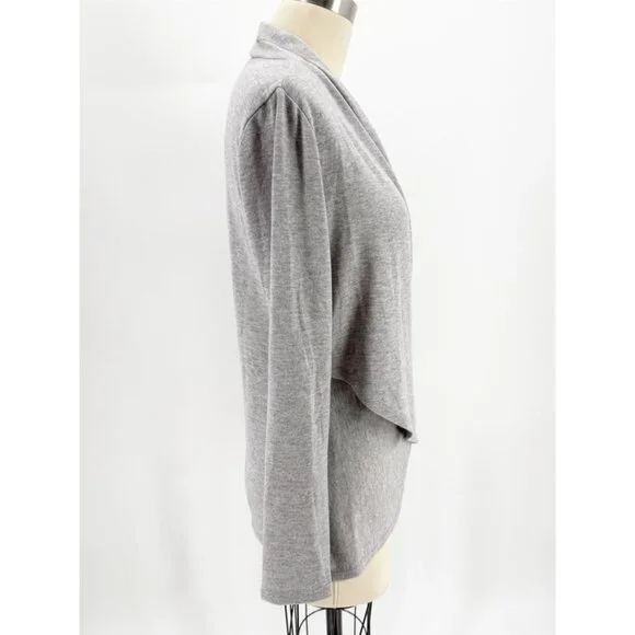 Revolve 1. State Cross Front Cozy Knit Top in Silver Heather S - Picture 3 of 14